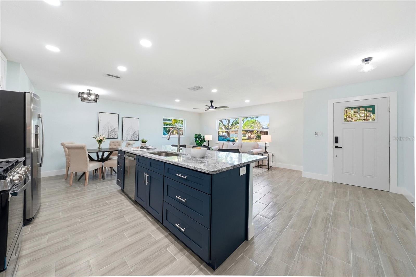 Wood cabinets with plenty of storafe