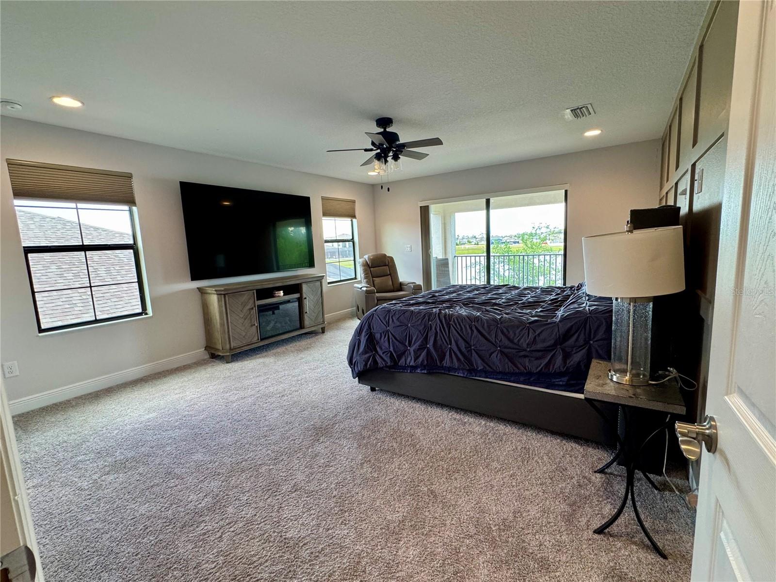 Master Bedroom with sliders to balcony