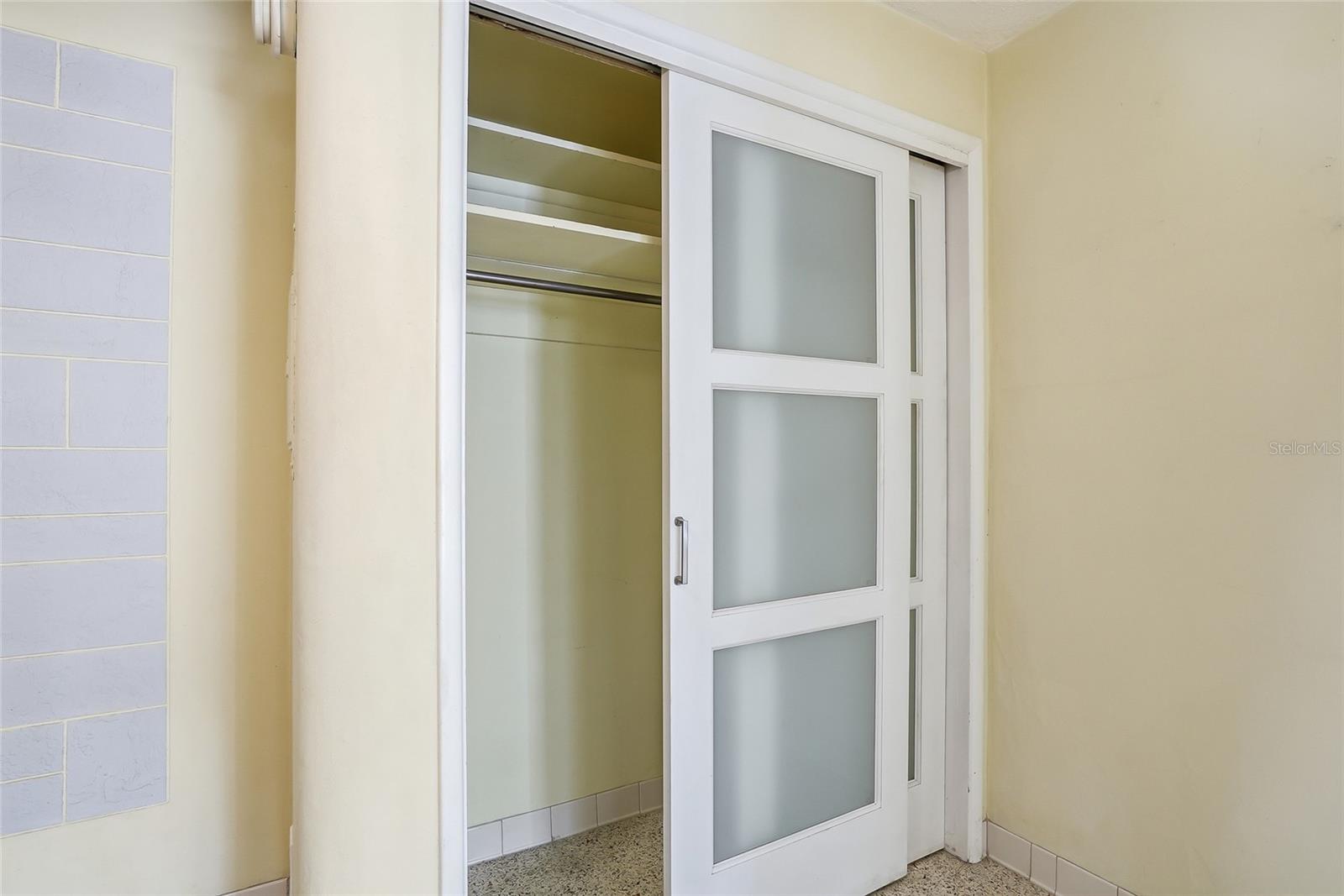 Spacious closet space.