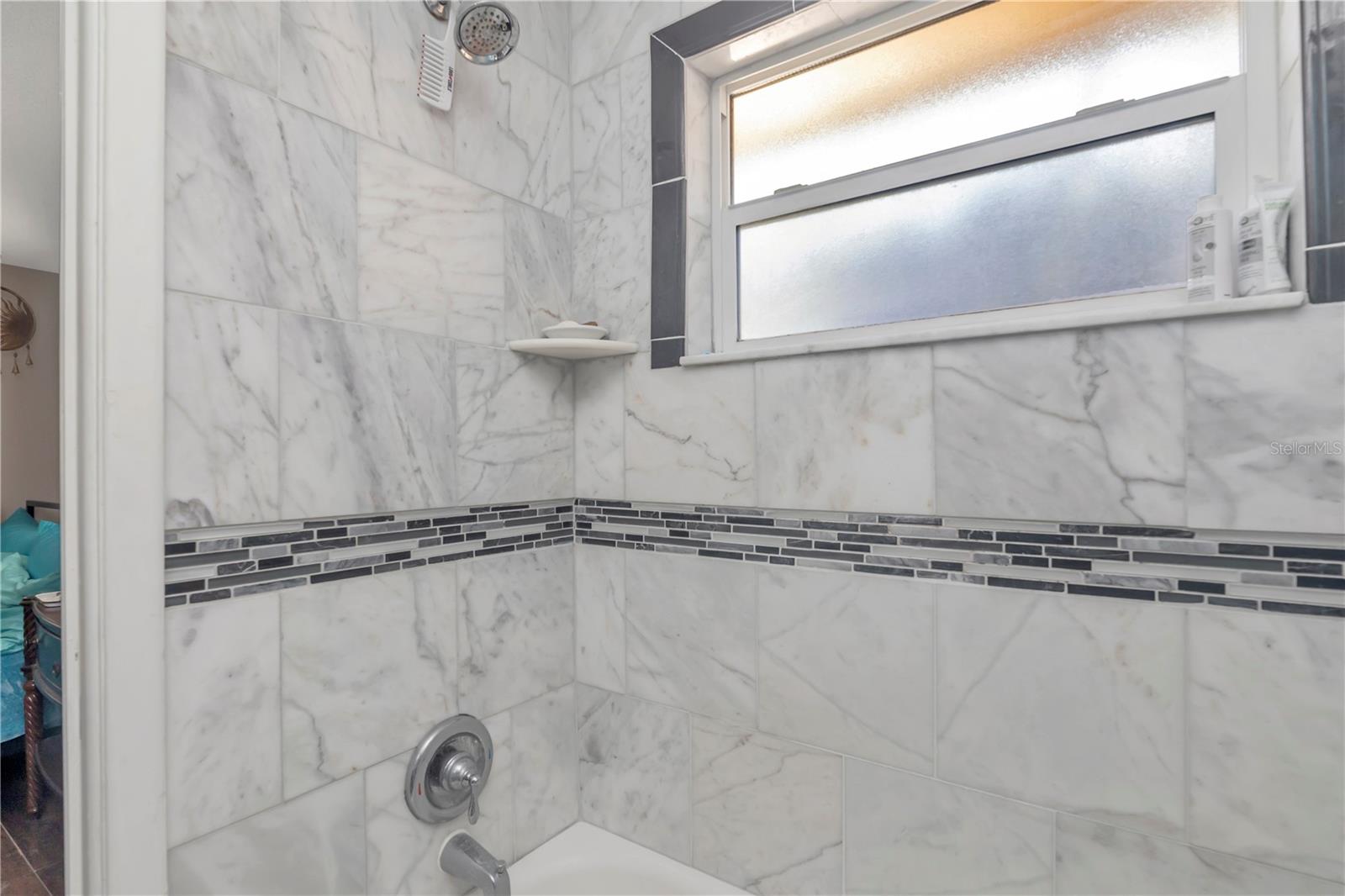 Renovated shower over tub