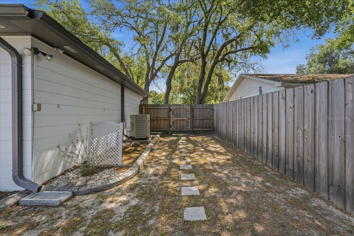 Side Yard with Gate to Front Yard