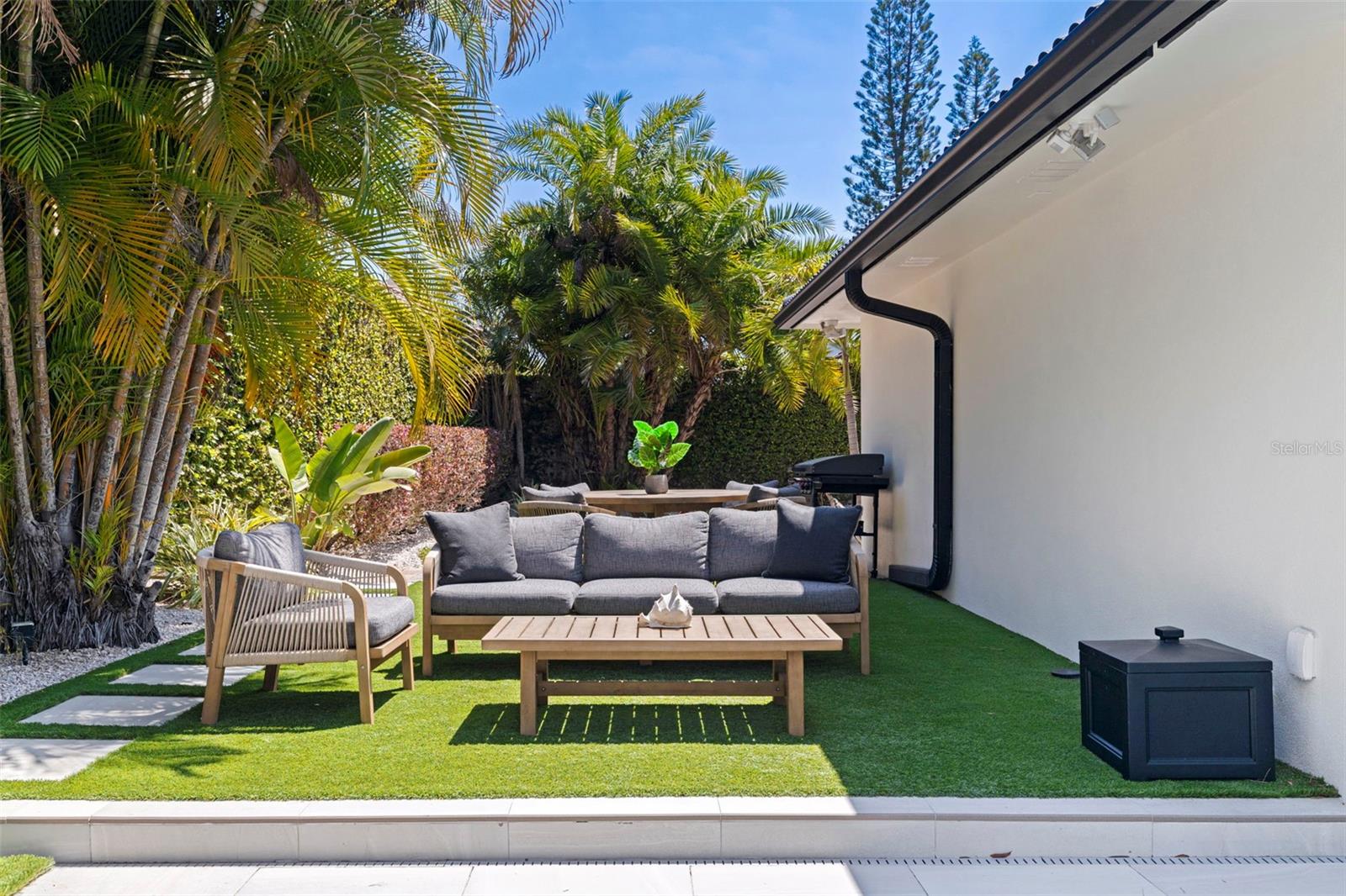 Additional patio area perfect for an outdoor kitchen