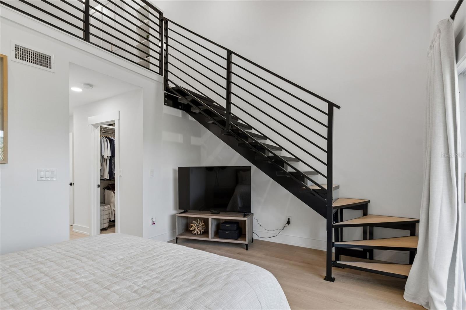 Custom staircase to loft