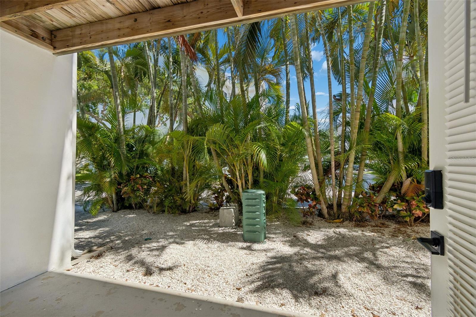 View off rear garage area