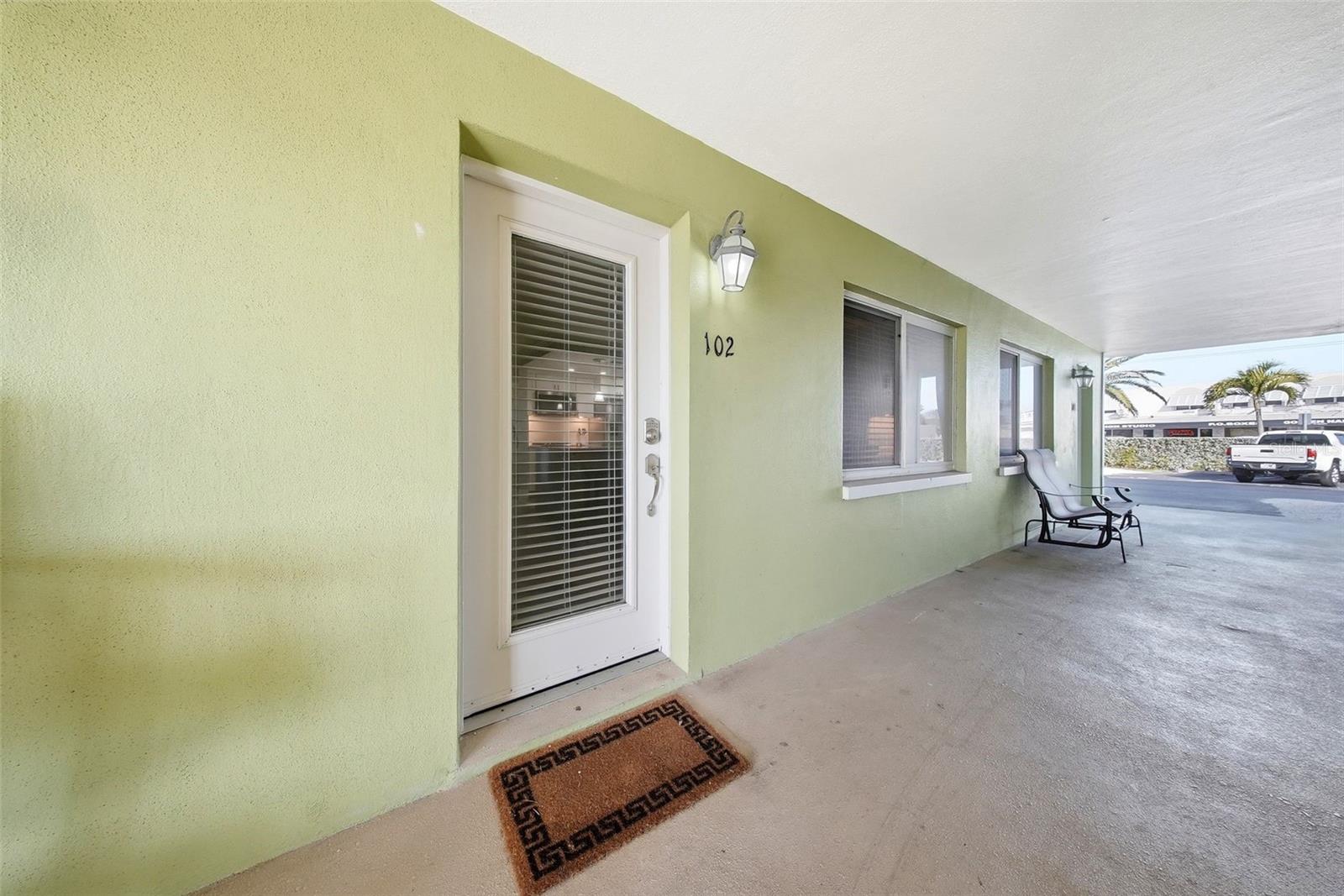 Front Door to Parking Area