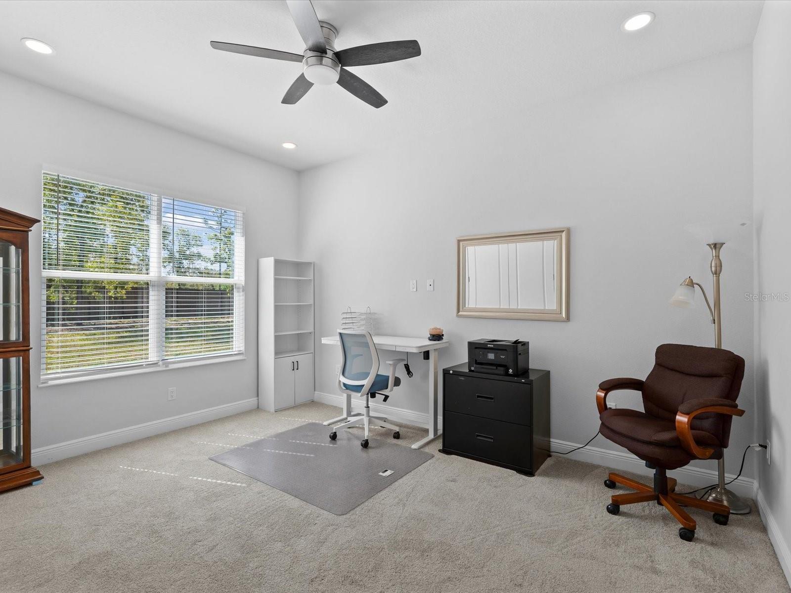 Bedroom 2 features a closet and offers versatility as an adjoining study, private TV lounge, or calming zen space connected to the primary suite