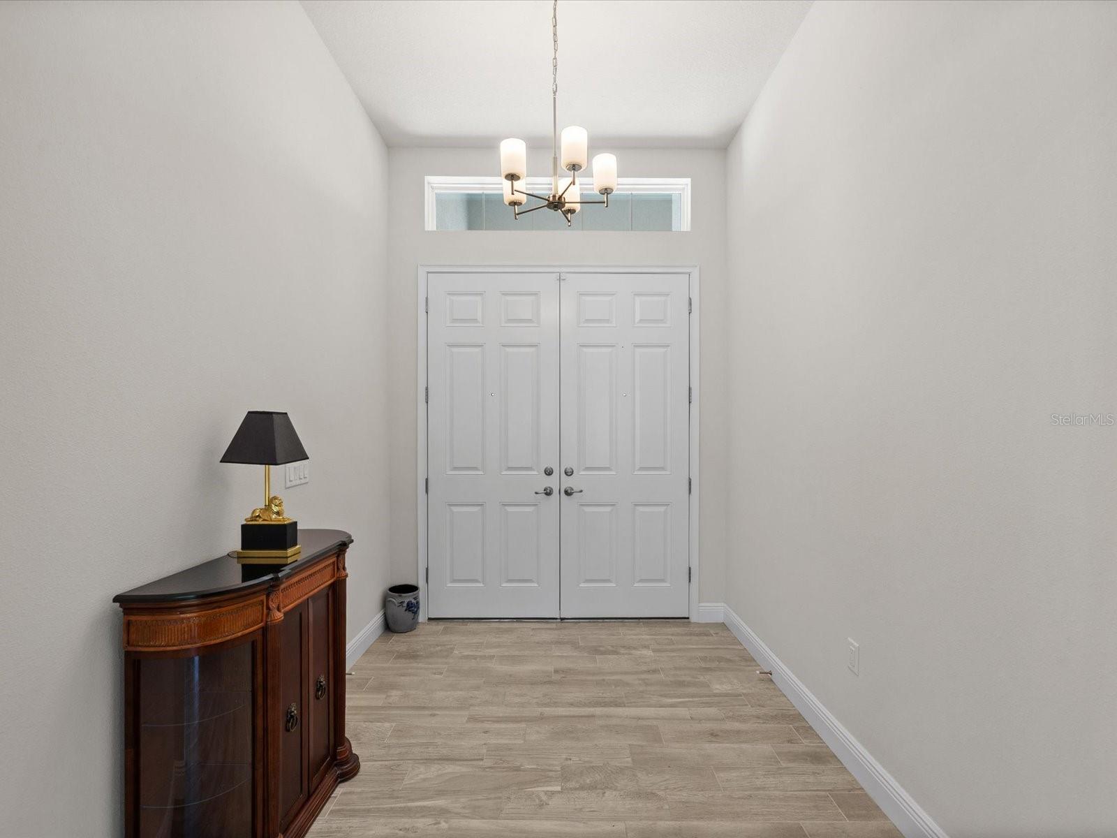 A welcoming foyer that makes a striking first impression