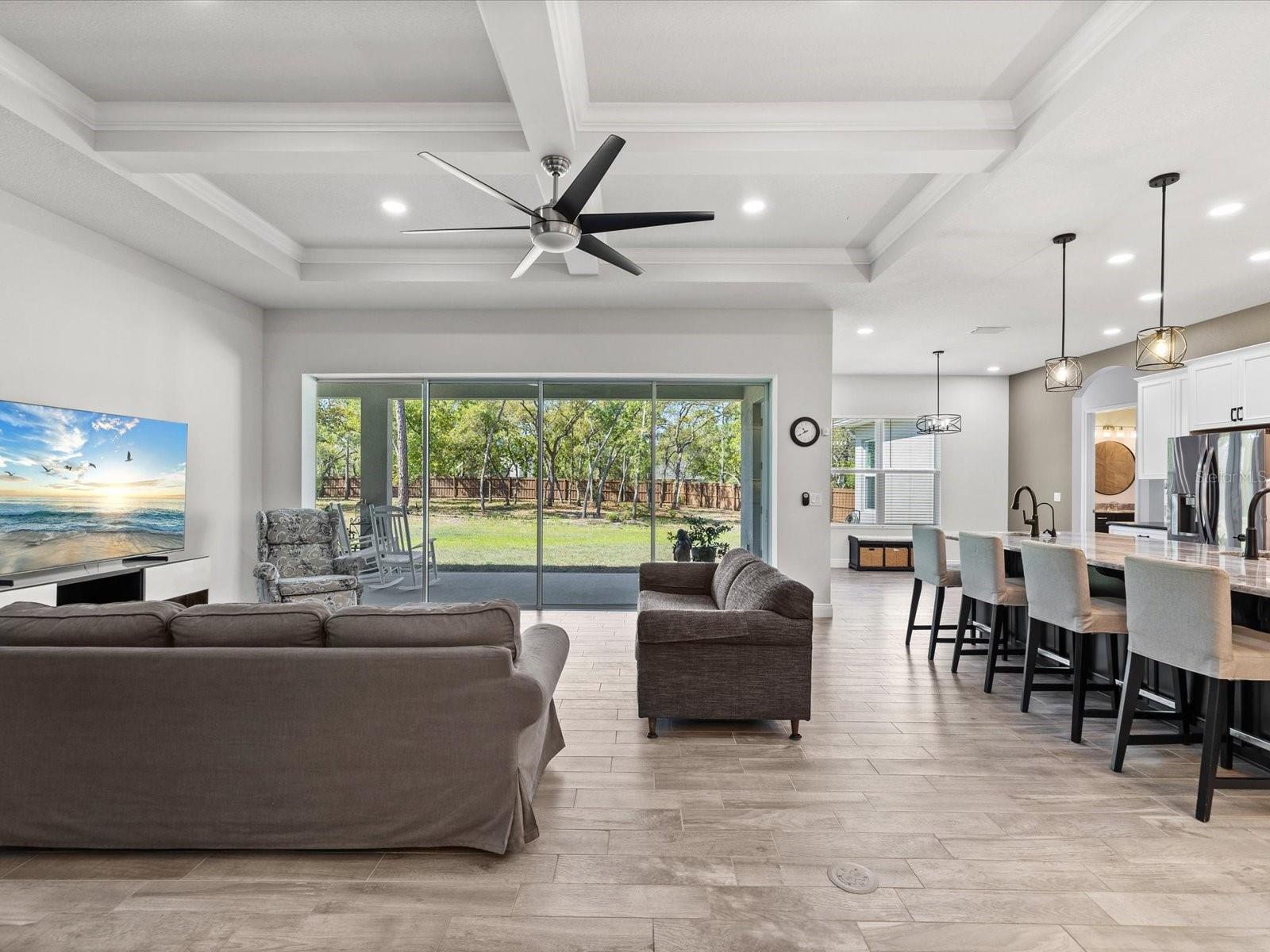 Elegant coffered ceilings