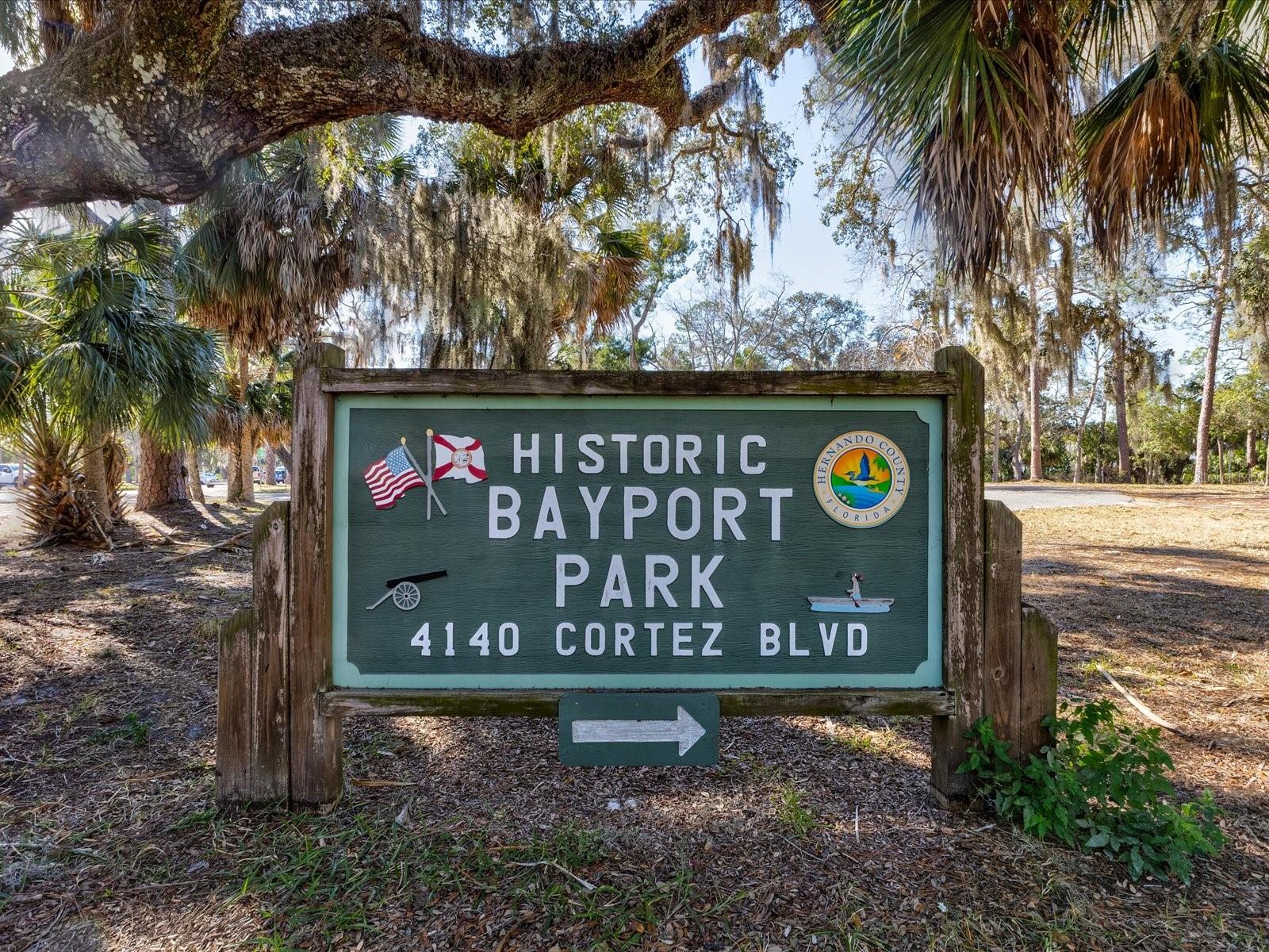 Bayport Park, relaxation and coastal charm along the Gulf, just minutes away