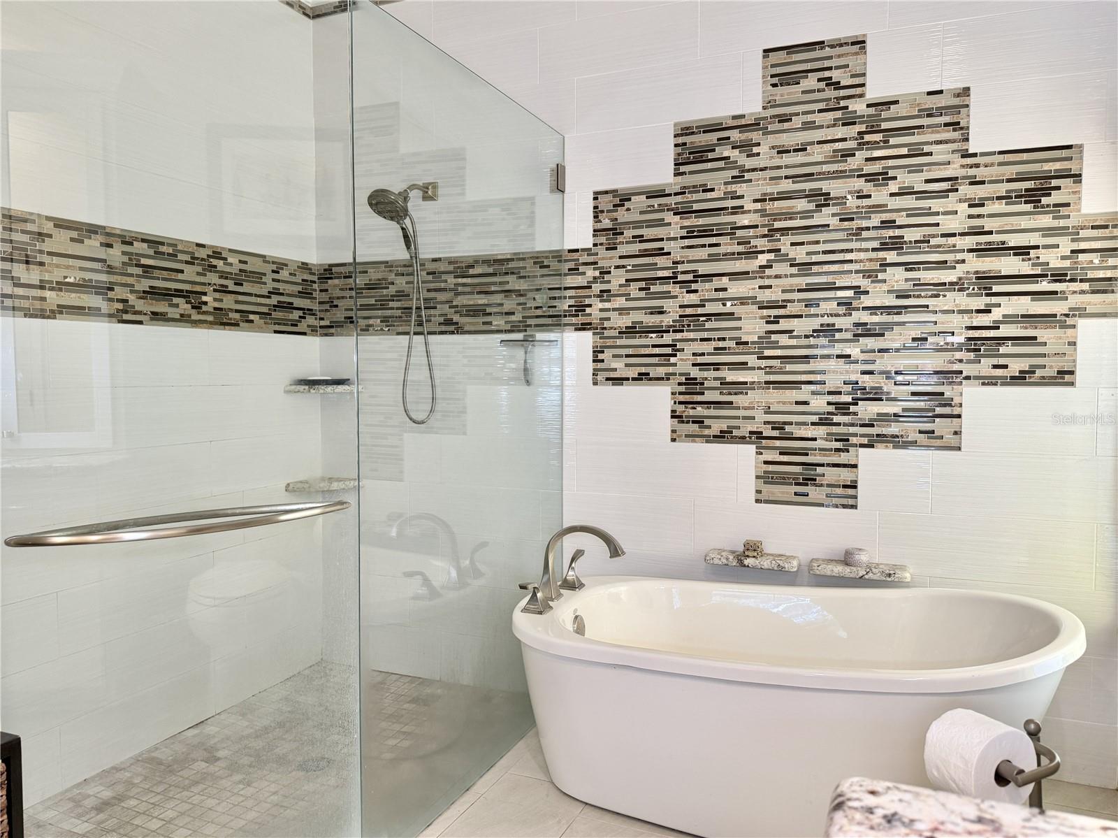 Primary Bath - Glass Enclosed Walk-In Shower