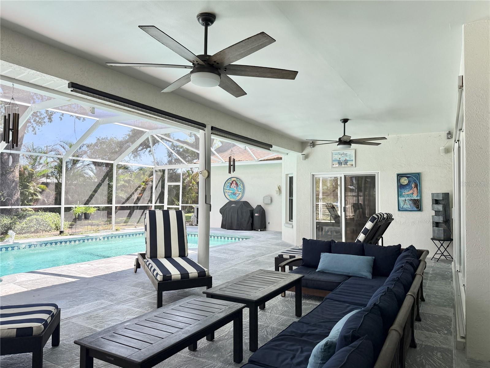 Covered Patio Overlooking the Pool