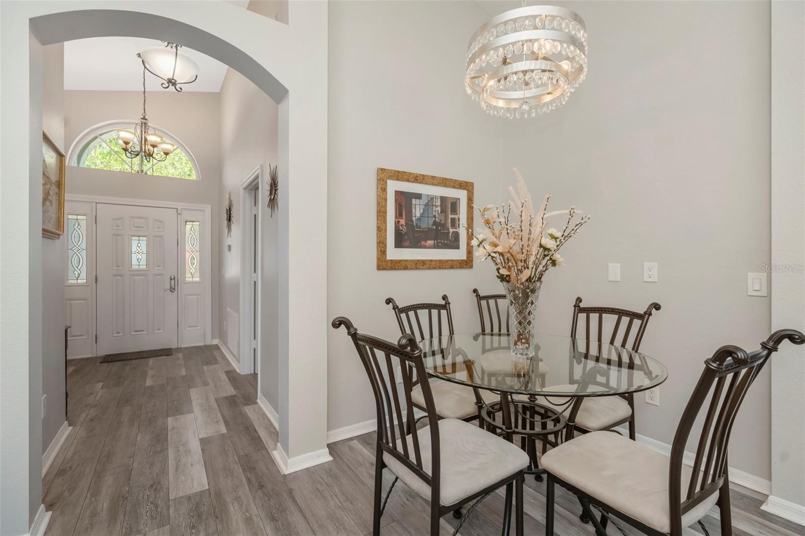Foyer and dining area