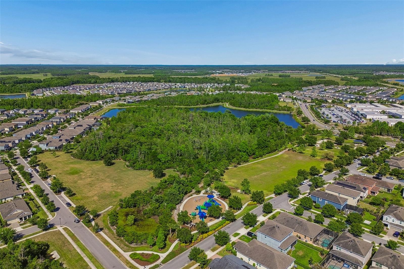 Playground and open field 2 minute walk from home