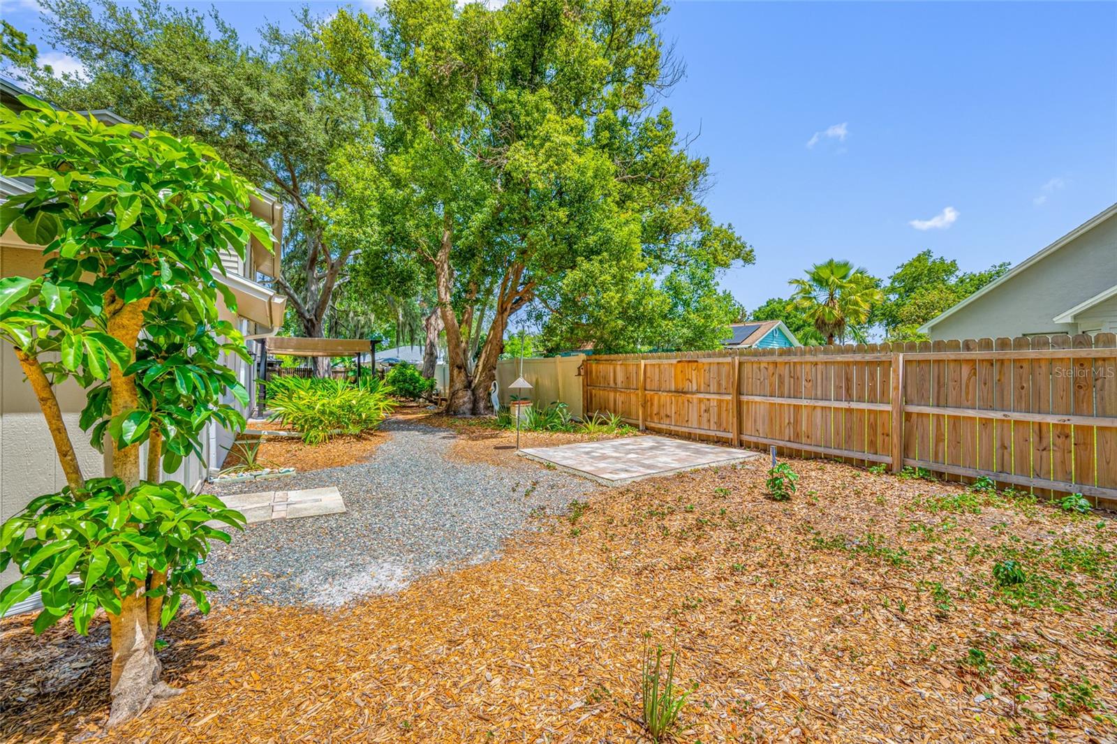 Large fenced Back yard