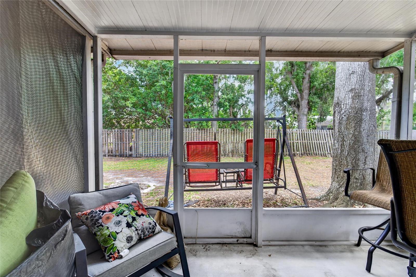 Screened in patio