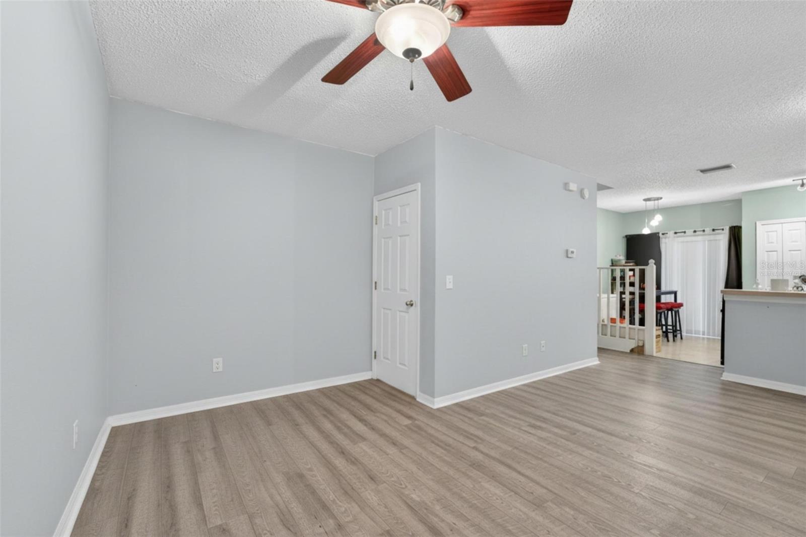 Living room virtually staged