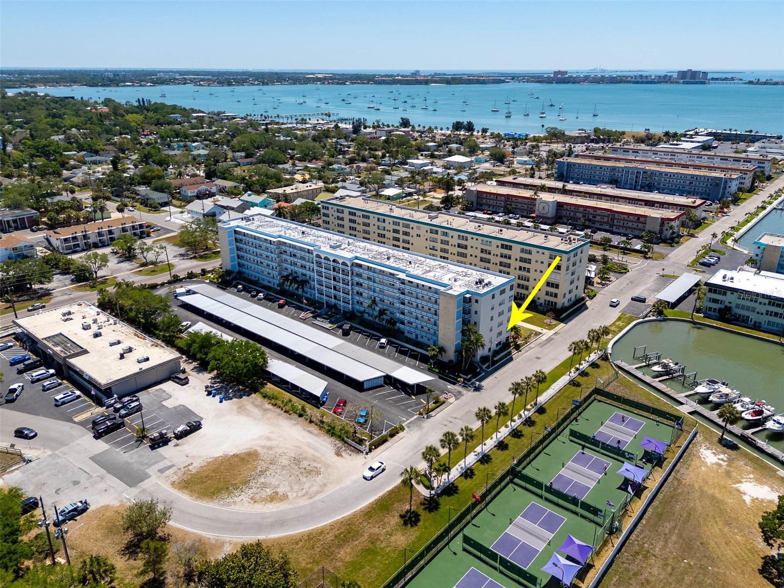 Unit 215 overlooks the intercoastal canal and marina
