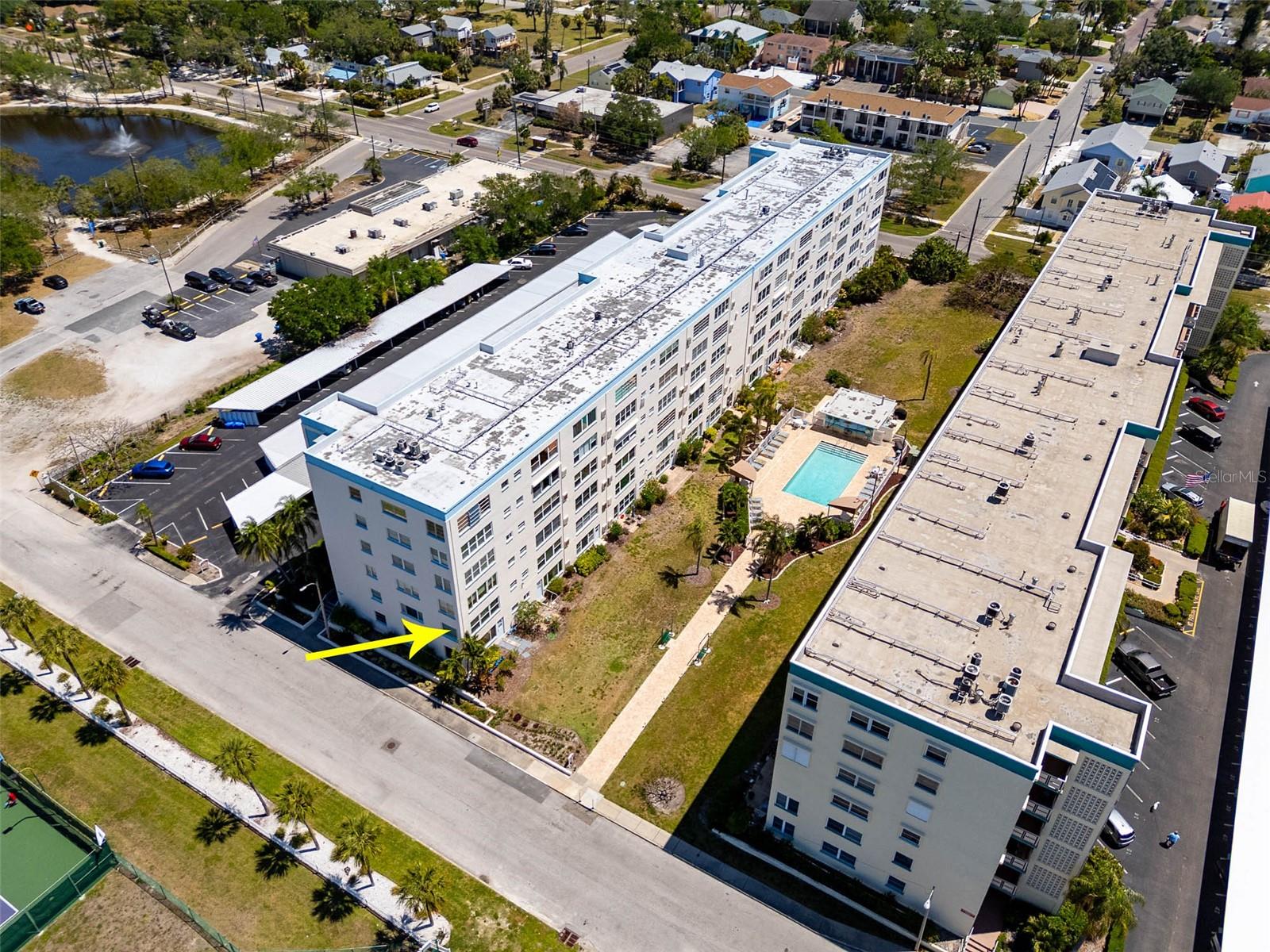 Corner Unit with view of intercoastal canal and marina