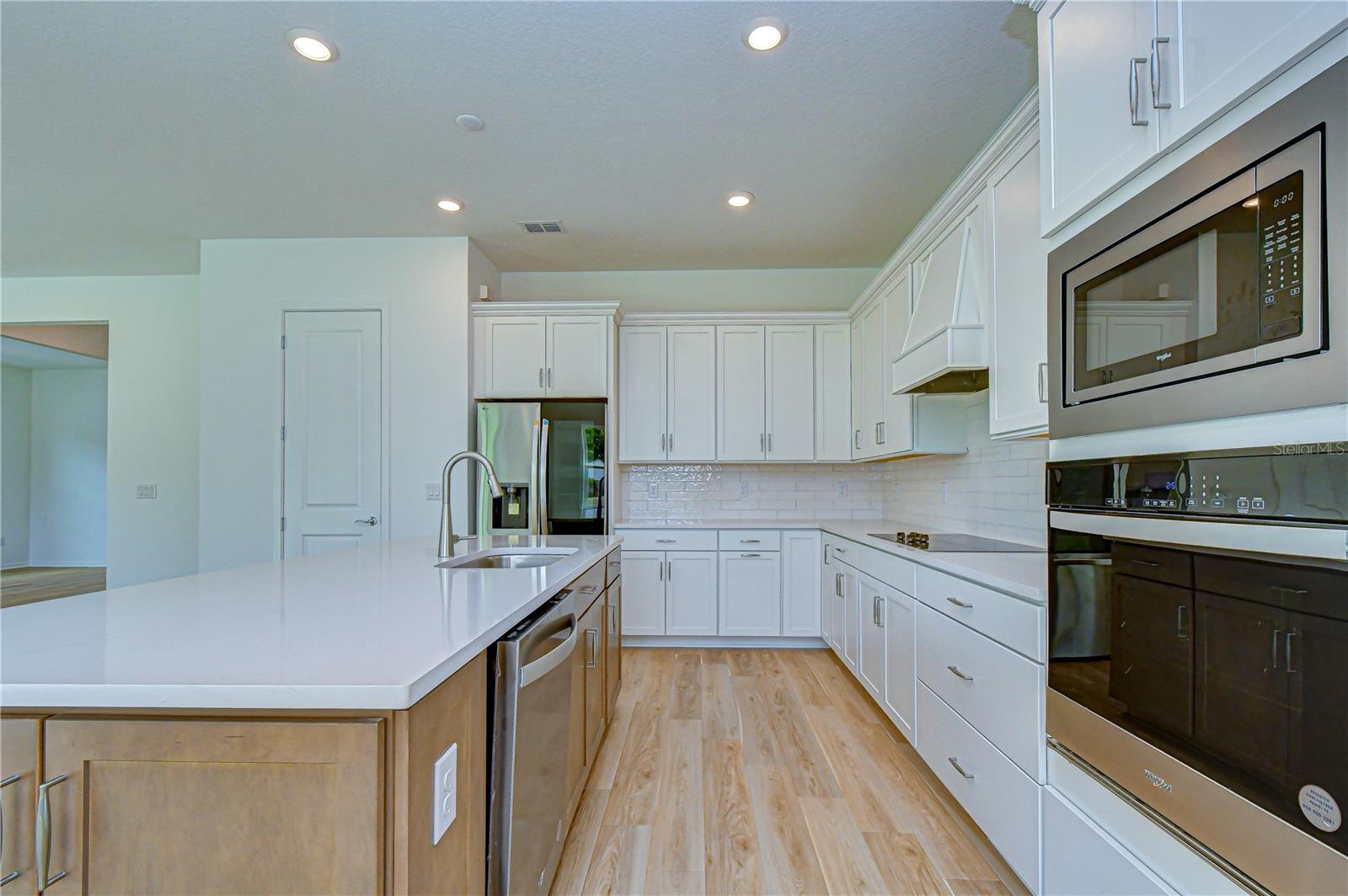 Quartz countertops throughout