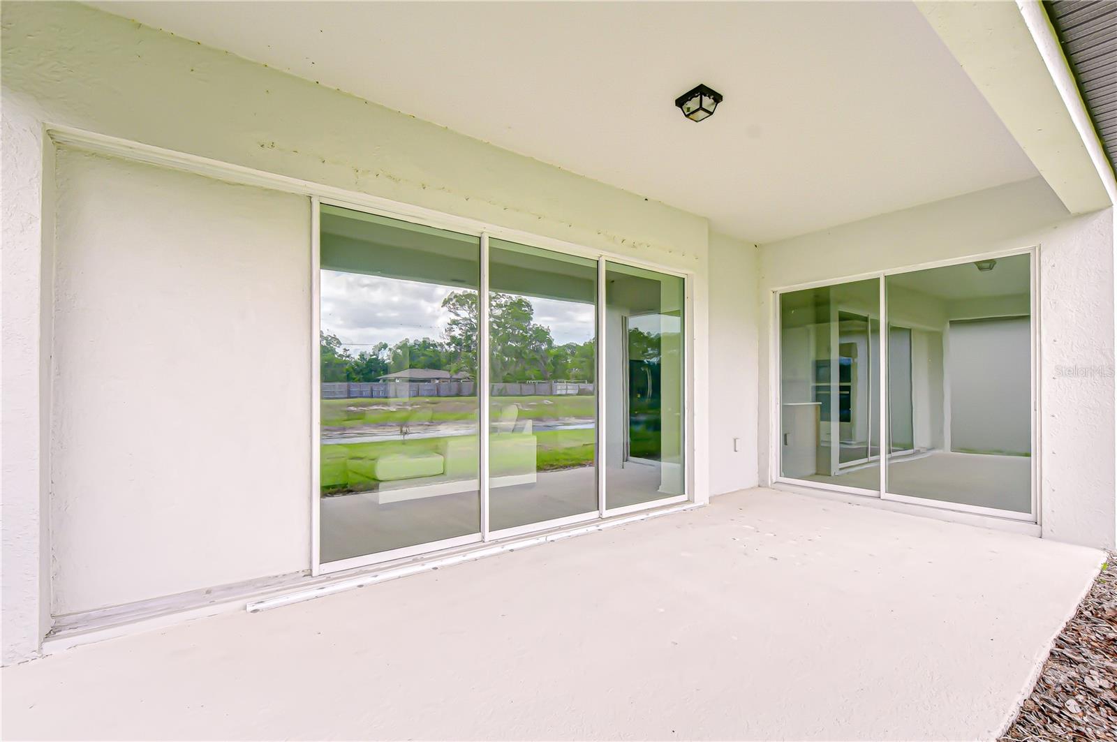 Pocket sliding doors from main living area