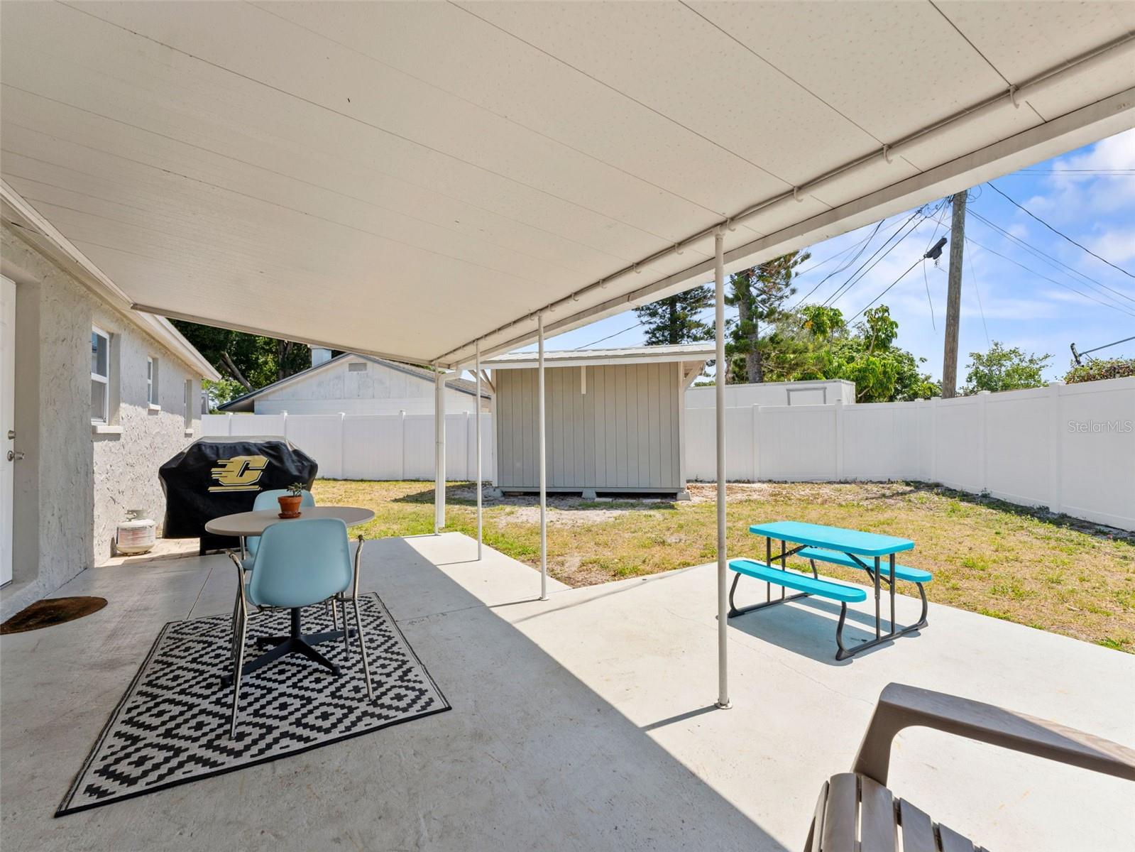 Grill outdoors and enjoy your private backyard