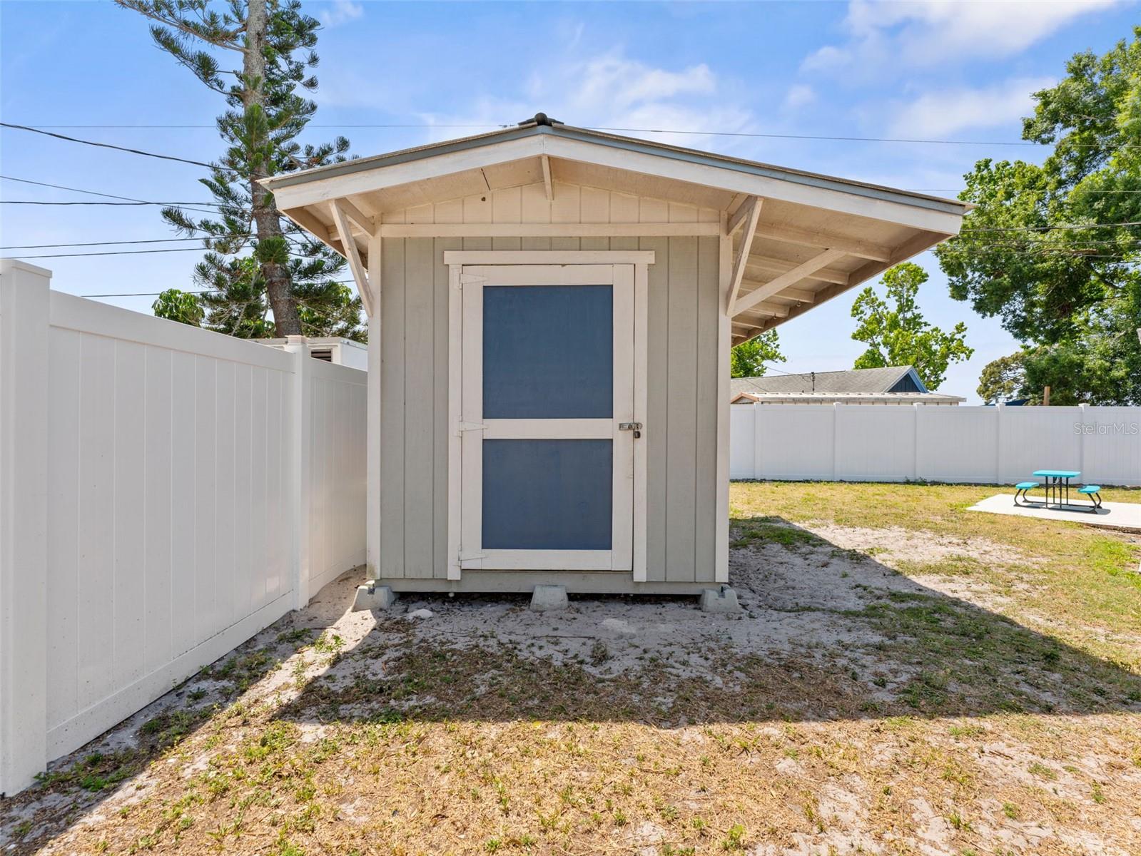 Newer storage shed conveys with the property.