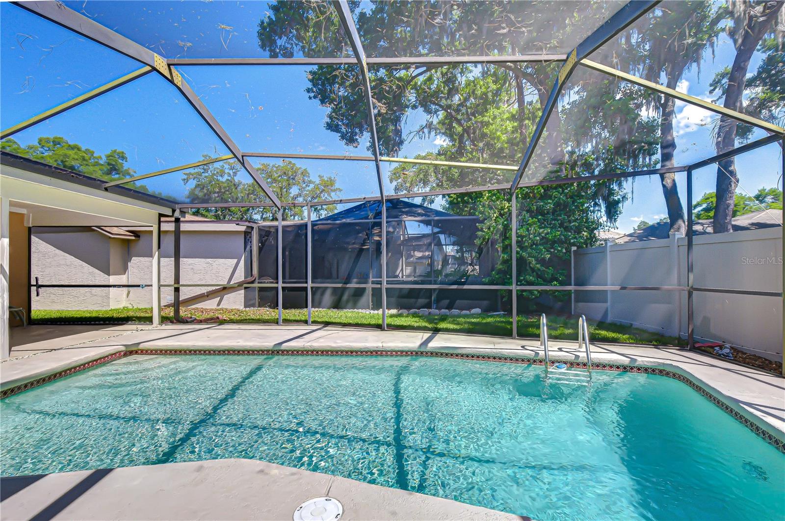 Sparkling private pool creating a backyard retreat