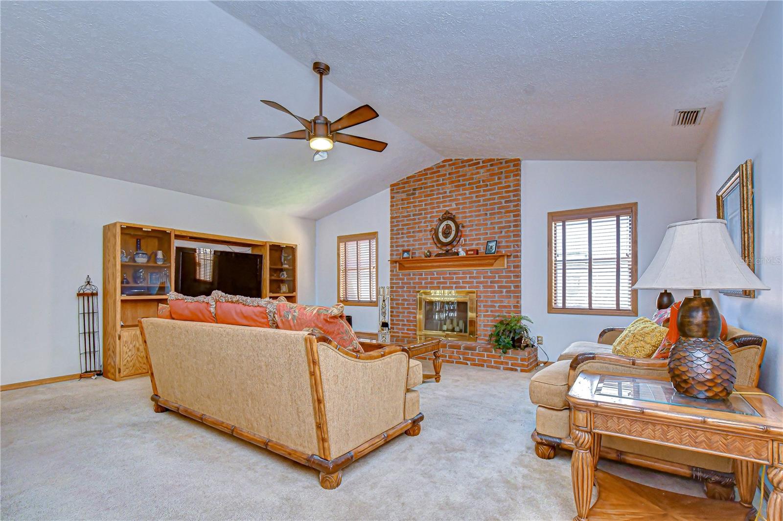 Expansive space with soaring vaulted ceilings