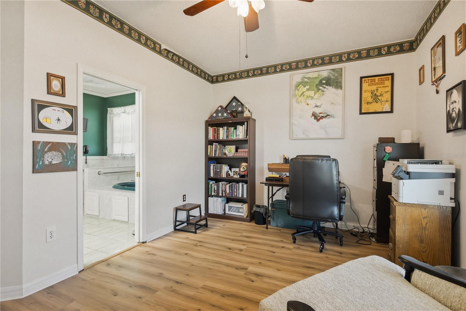 Office is connected to Primary Bath