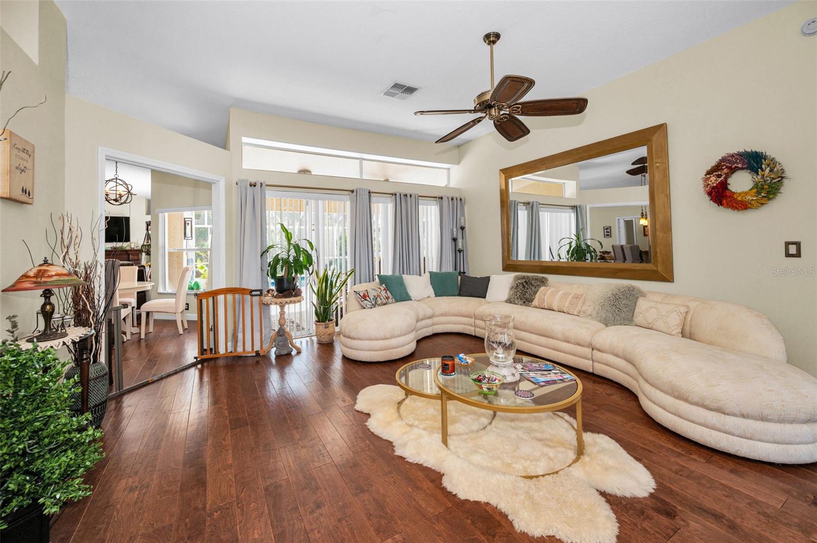 Transom Window - Triple Siding Pocket doors