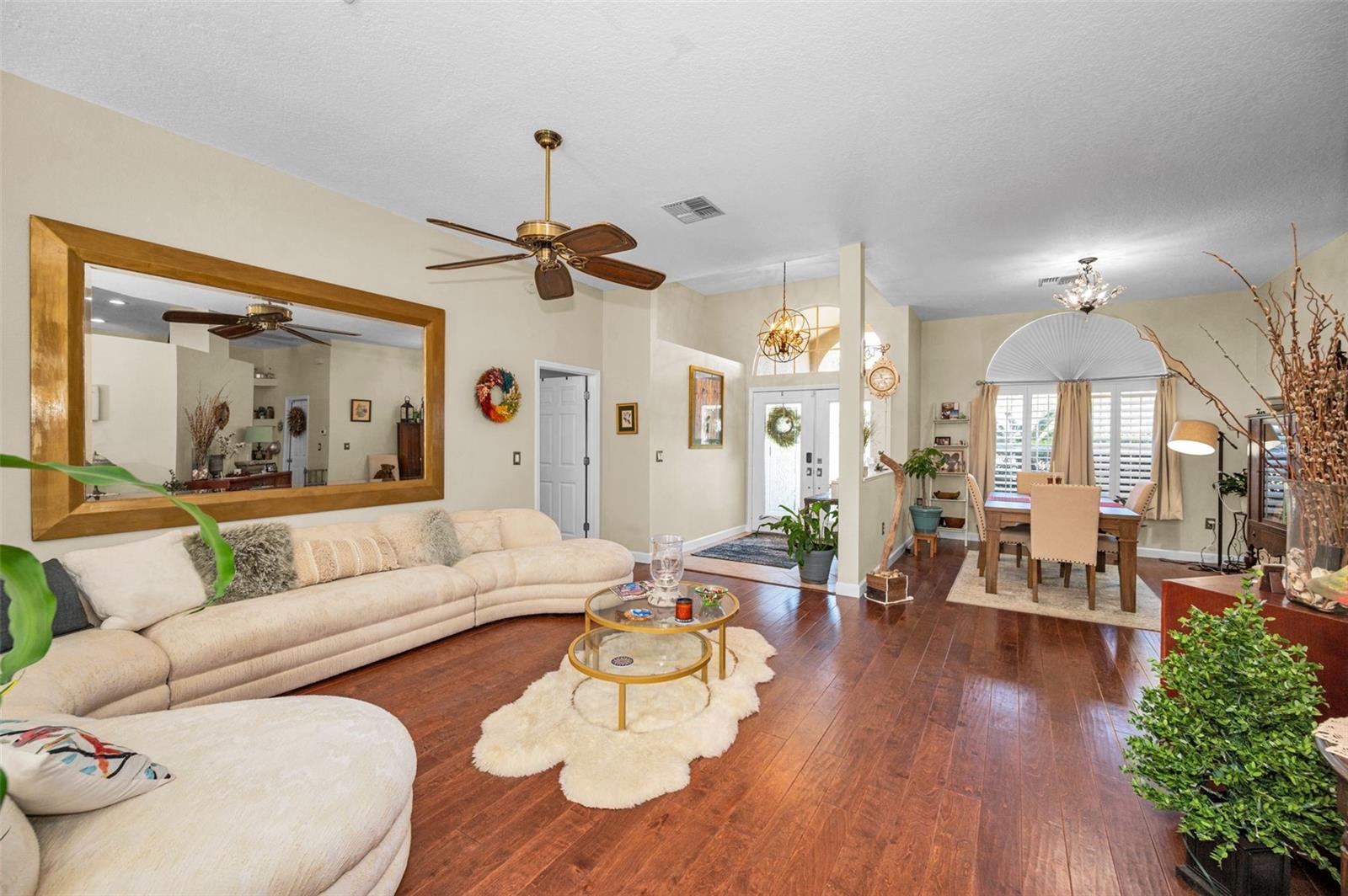 Living Room - Distressed Hardwood Floors