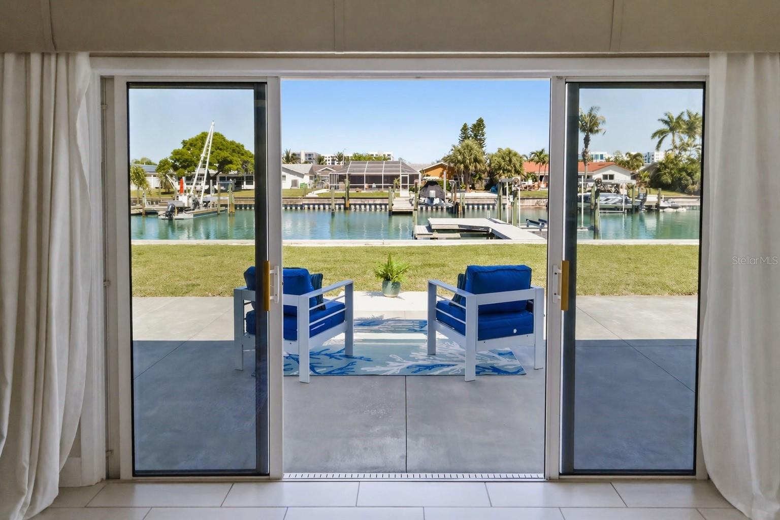 Sliders that lead to backyard