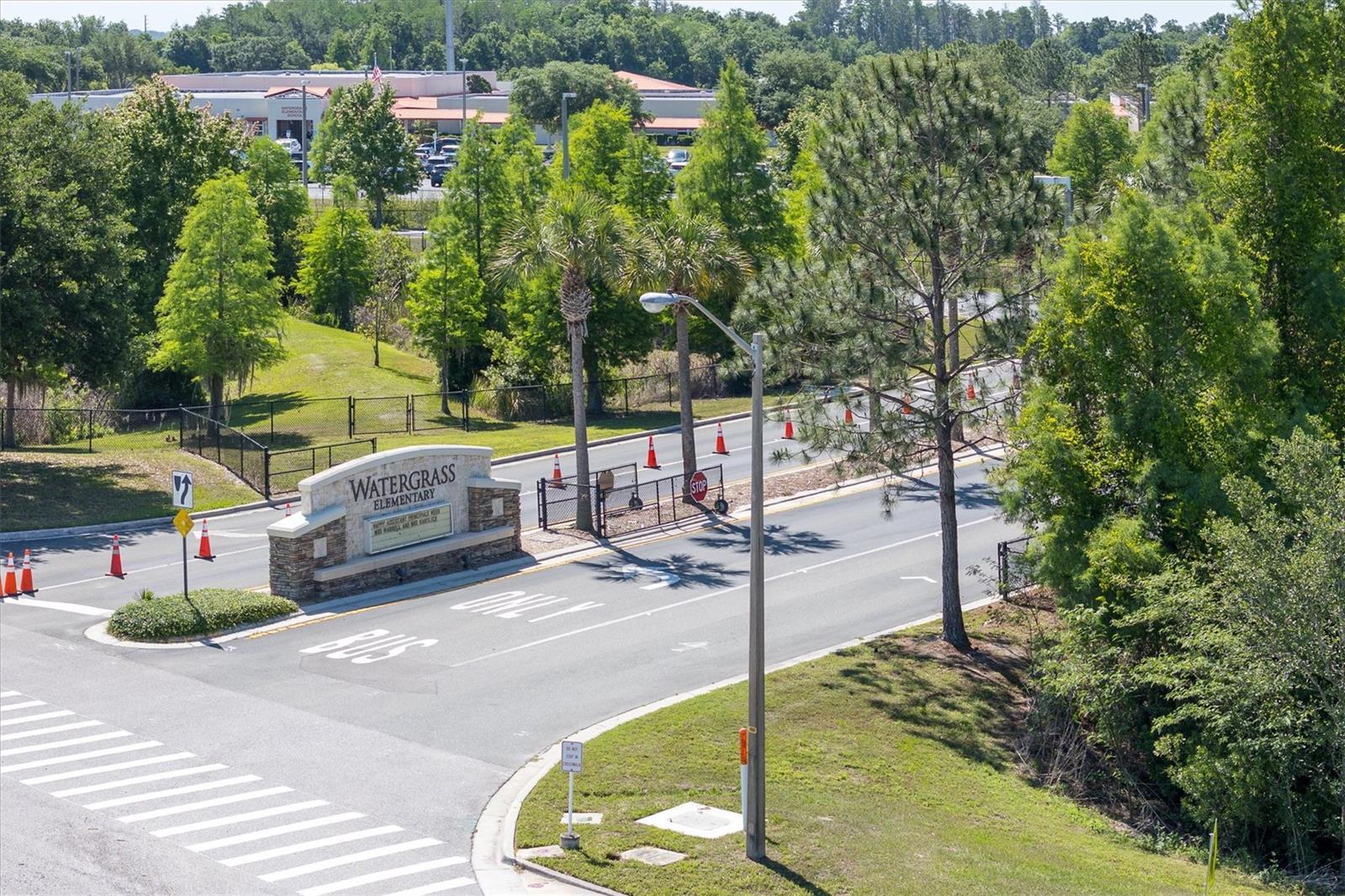Watergrass elementary school across the street.   Kirkland Ranch school approximately 5 minutes away.