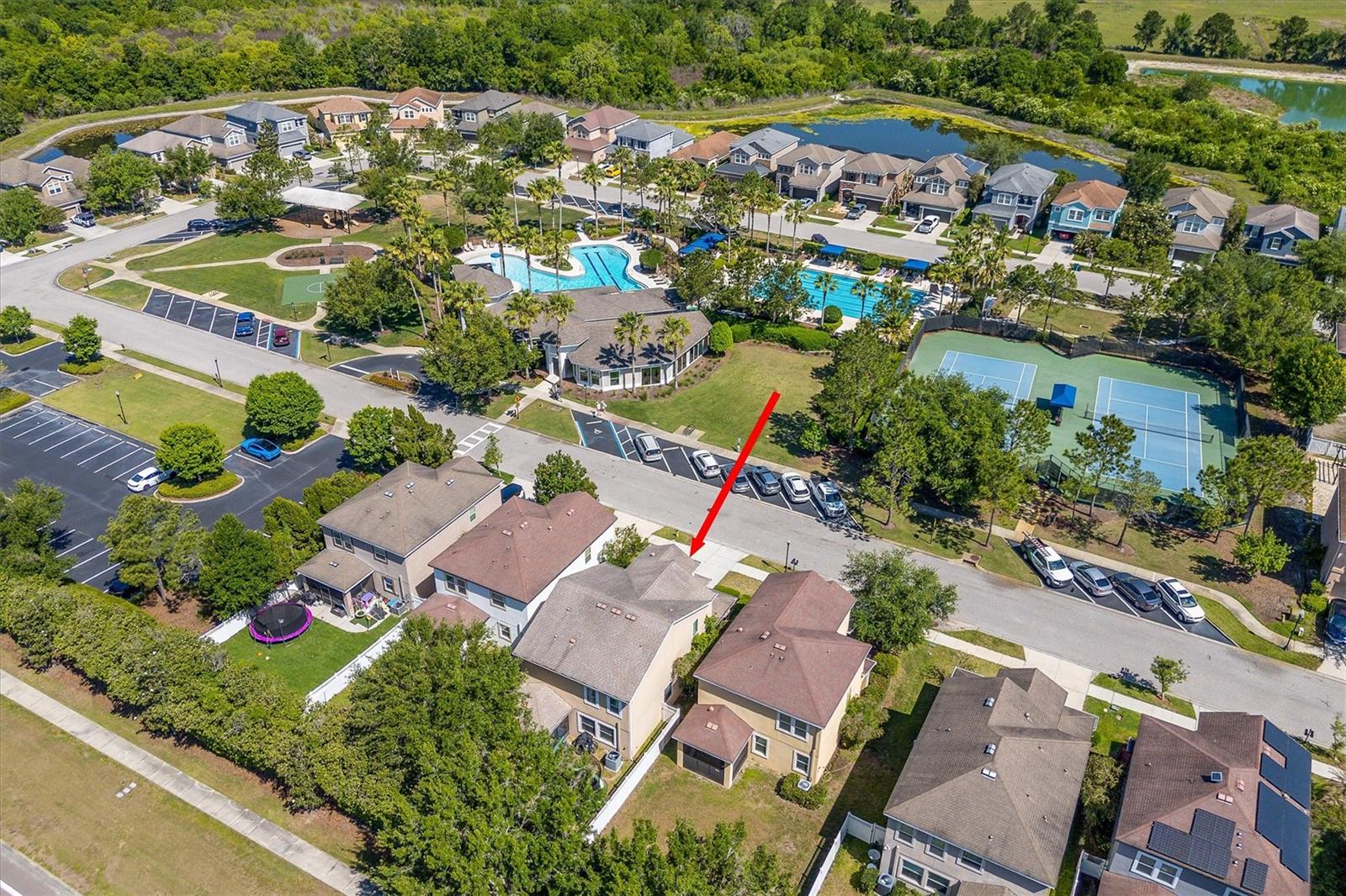 Neighborhood included amenities:  2 pools, tennis courts, playground, walking trail,  guest parking, clubhouse, fitness center