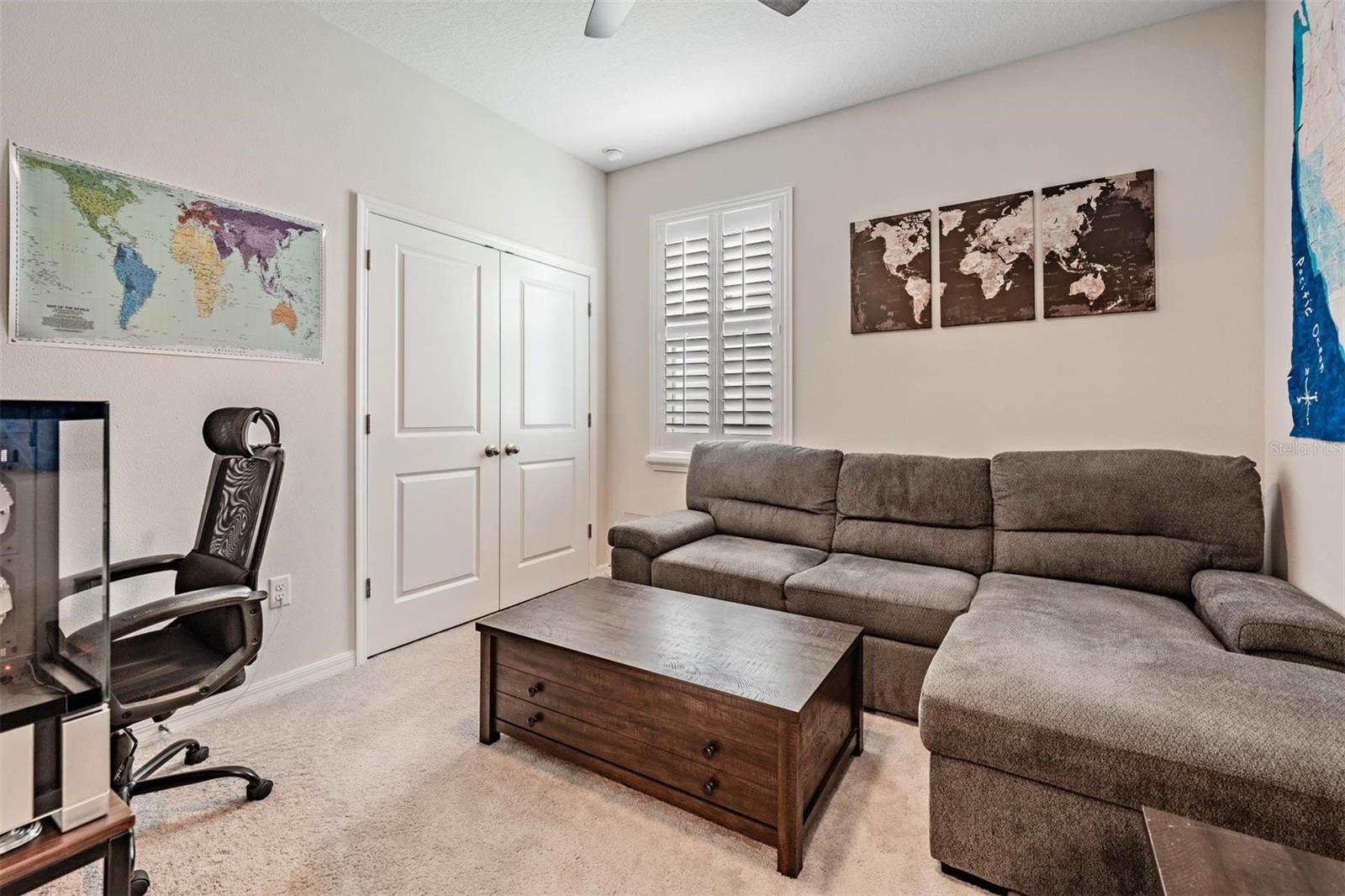 Bedroom #3 currently used as bonus/office area