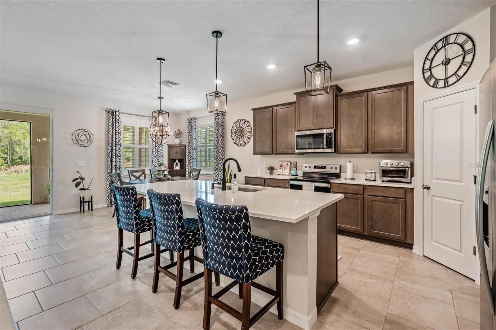 Kitchen has updatd lighting