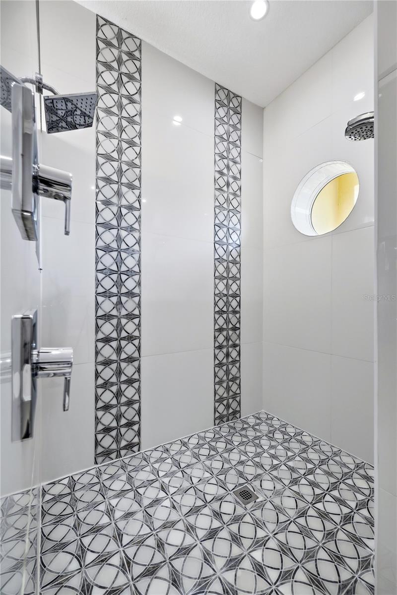 Luxury Shower with Dual Showerheads