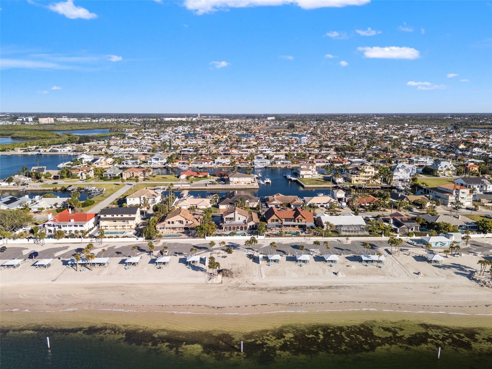 Gulf Harbor's private beach