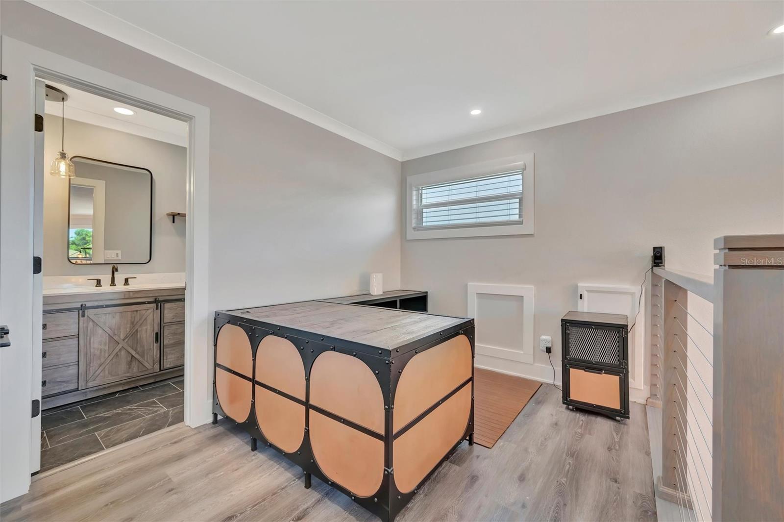 the LOFT Upstairs used as home office