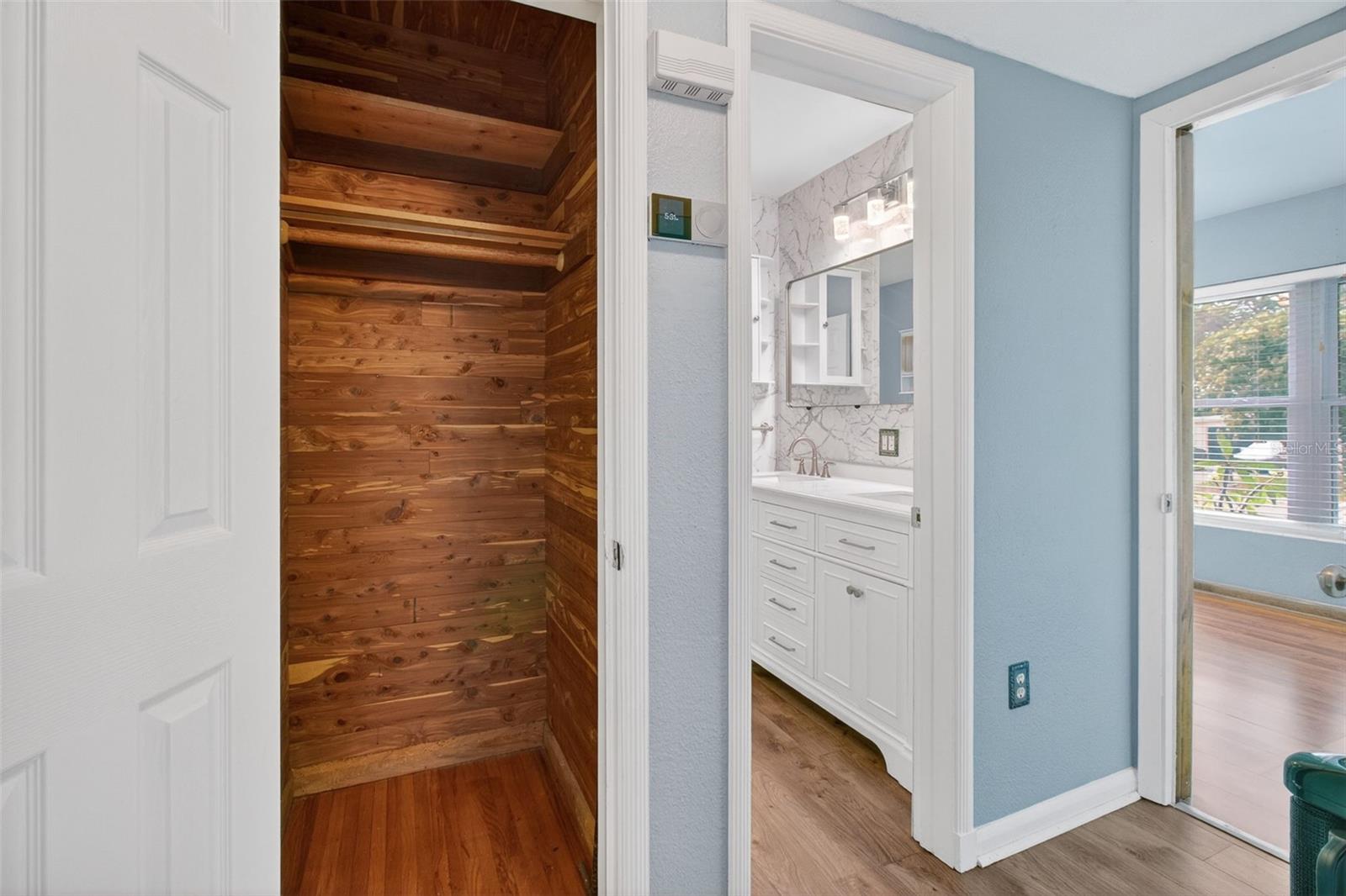 Cedar lined Hall Closet