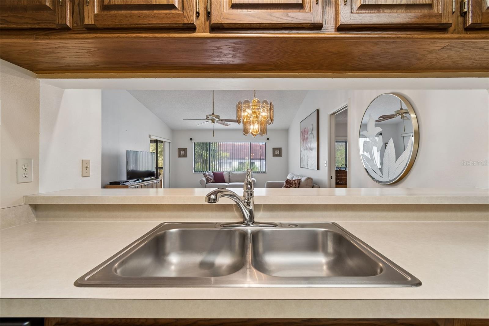 Bar overlooking Kitchen