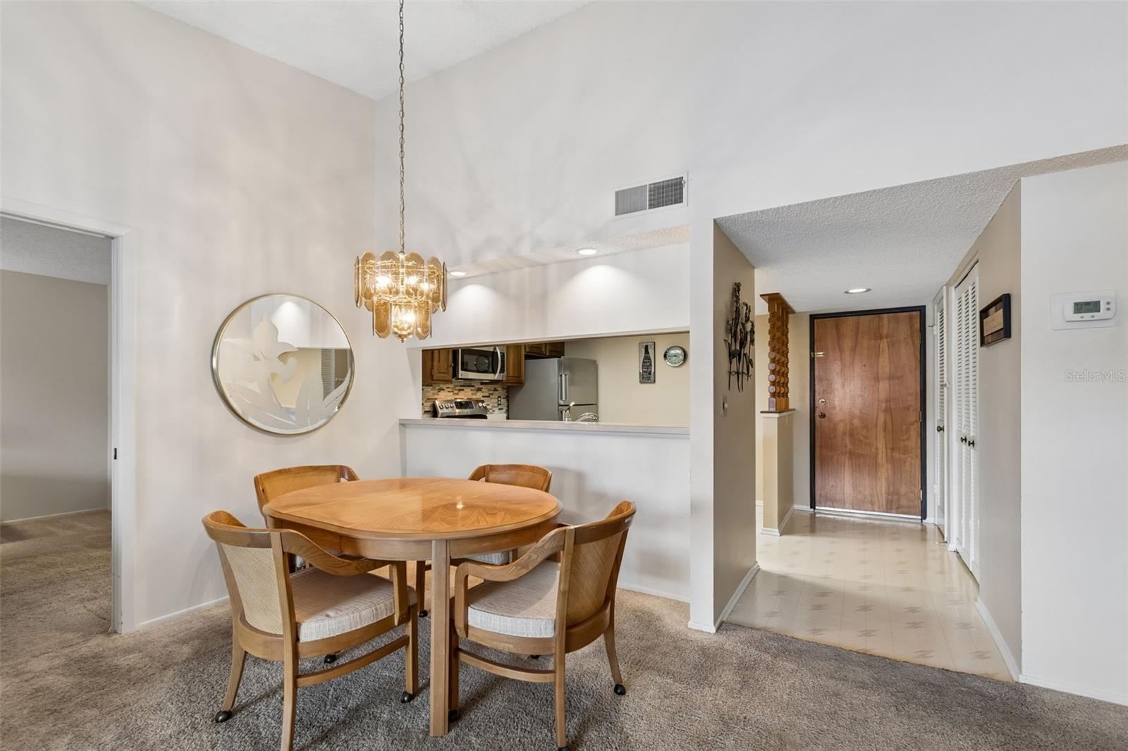 Dining Area with optional Bar Seating off Kitchen
