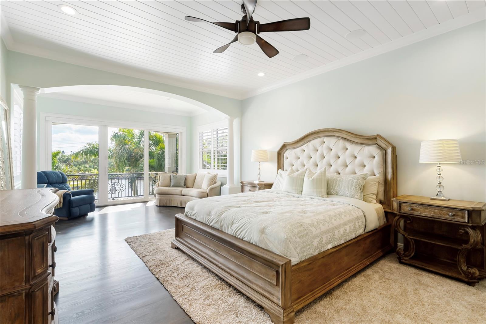 Primary suite with sitting room and balcony