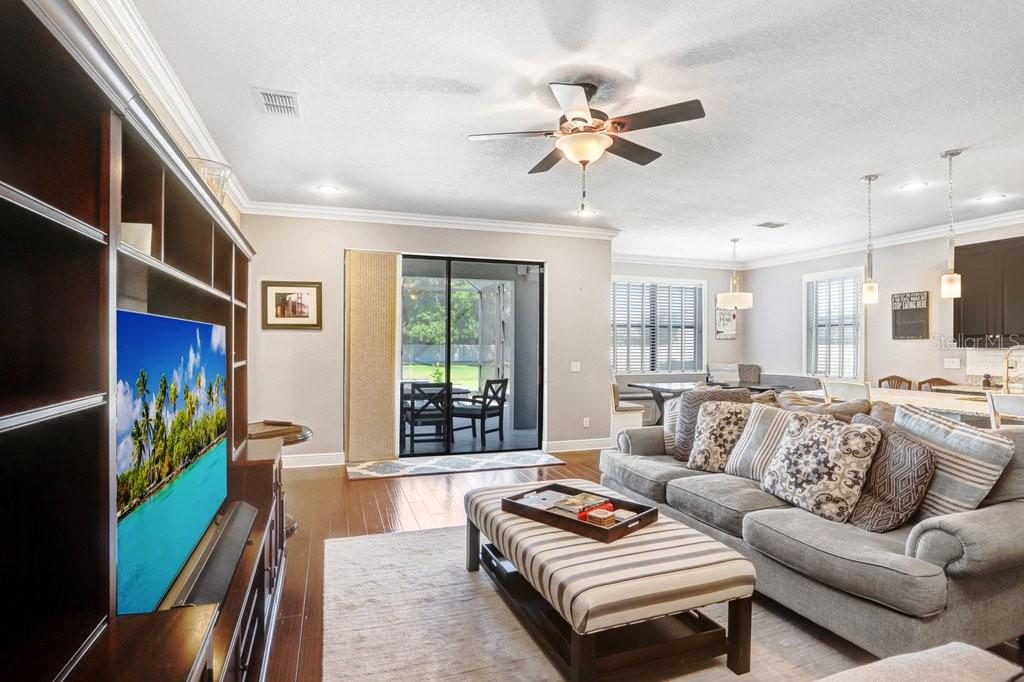 Great Room with entry to the lanai