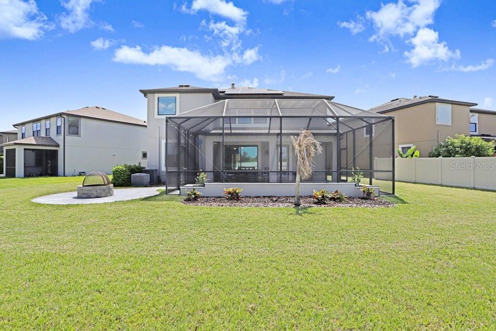 Backyard looking back to the home