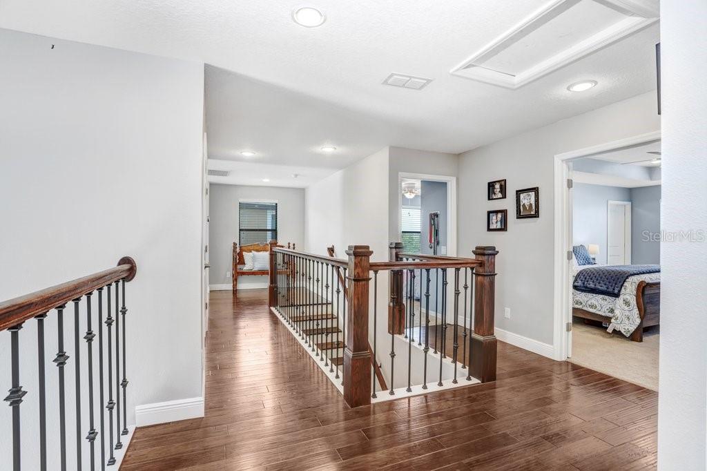 Upgraded wrought iron upstairs