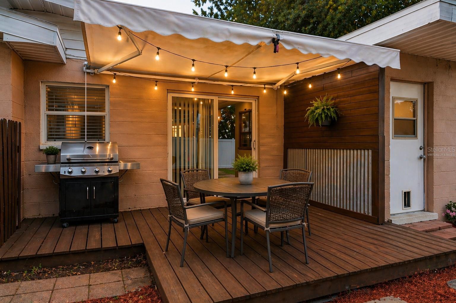 Virtually staged deck.