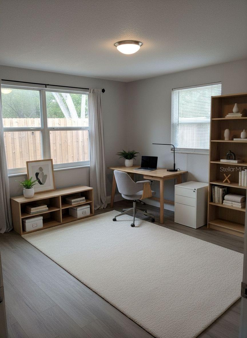 Florida Room as Office