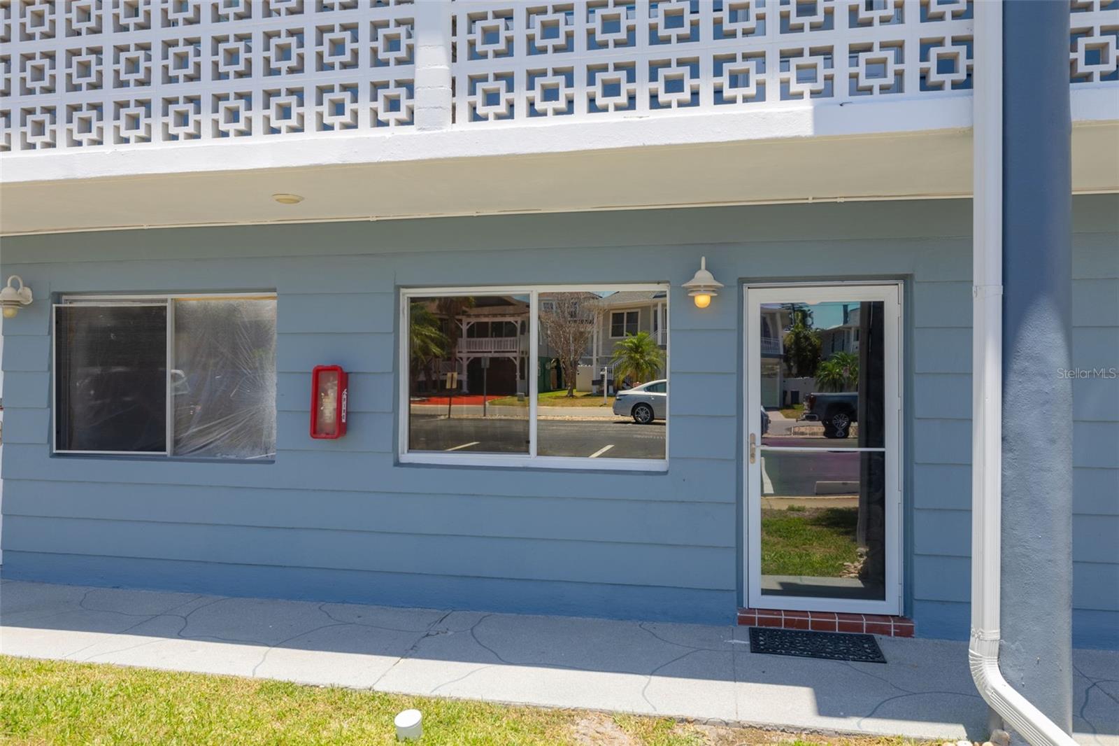Entrance to unit