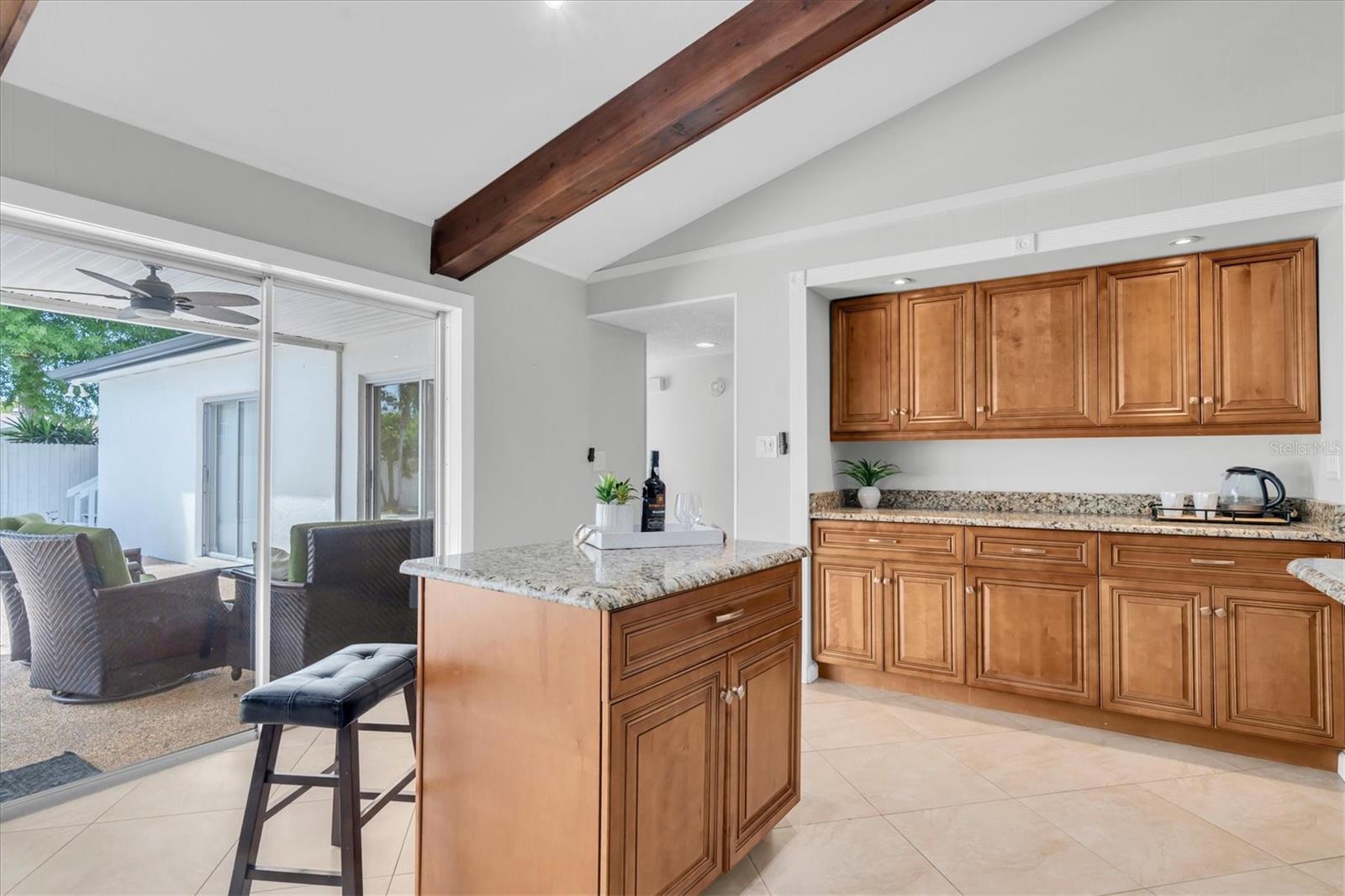 Flexible island setup moved frrom kitchen